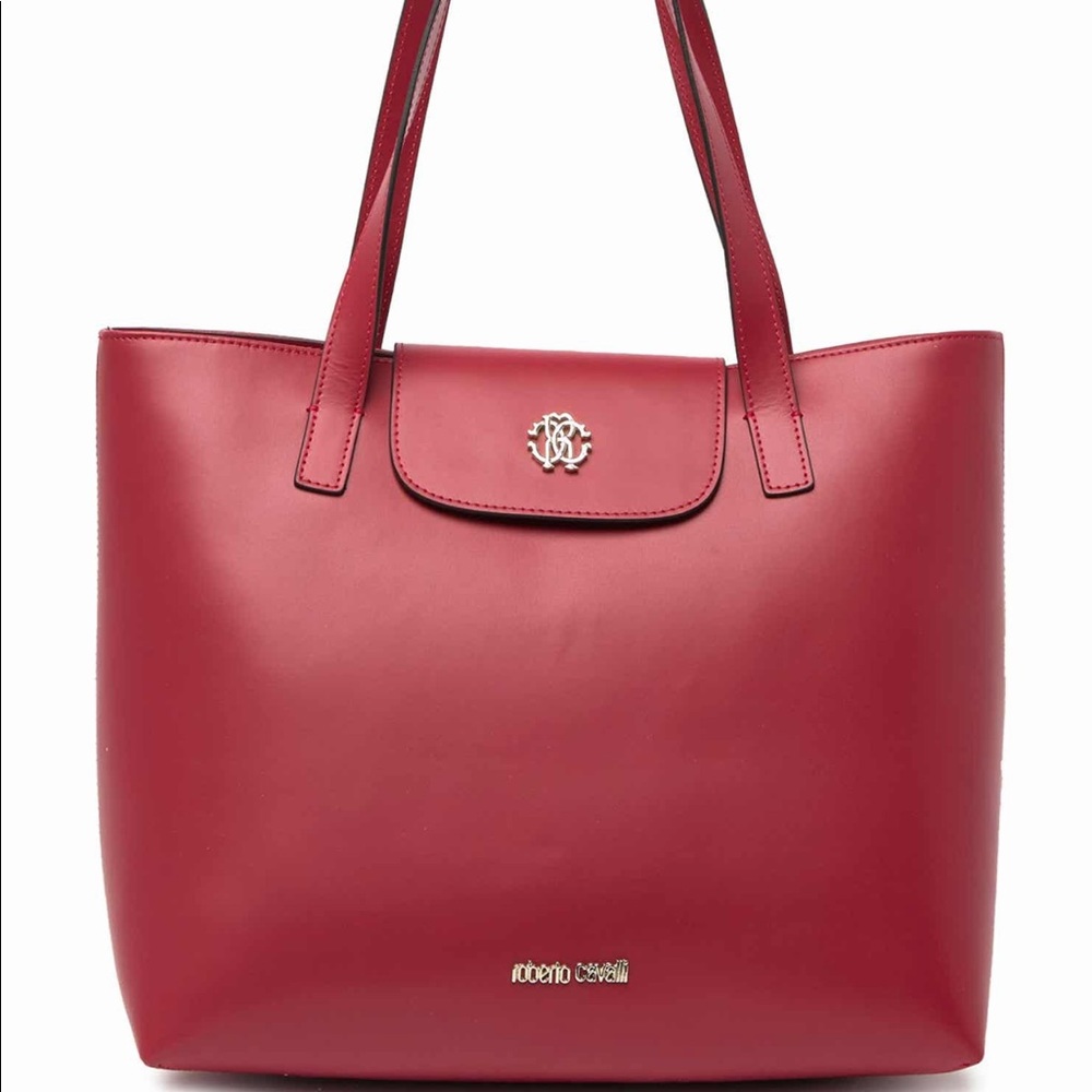 roberto cavalli shopper tote leather NEW